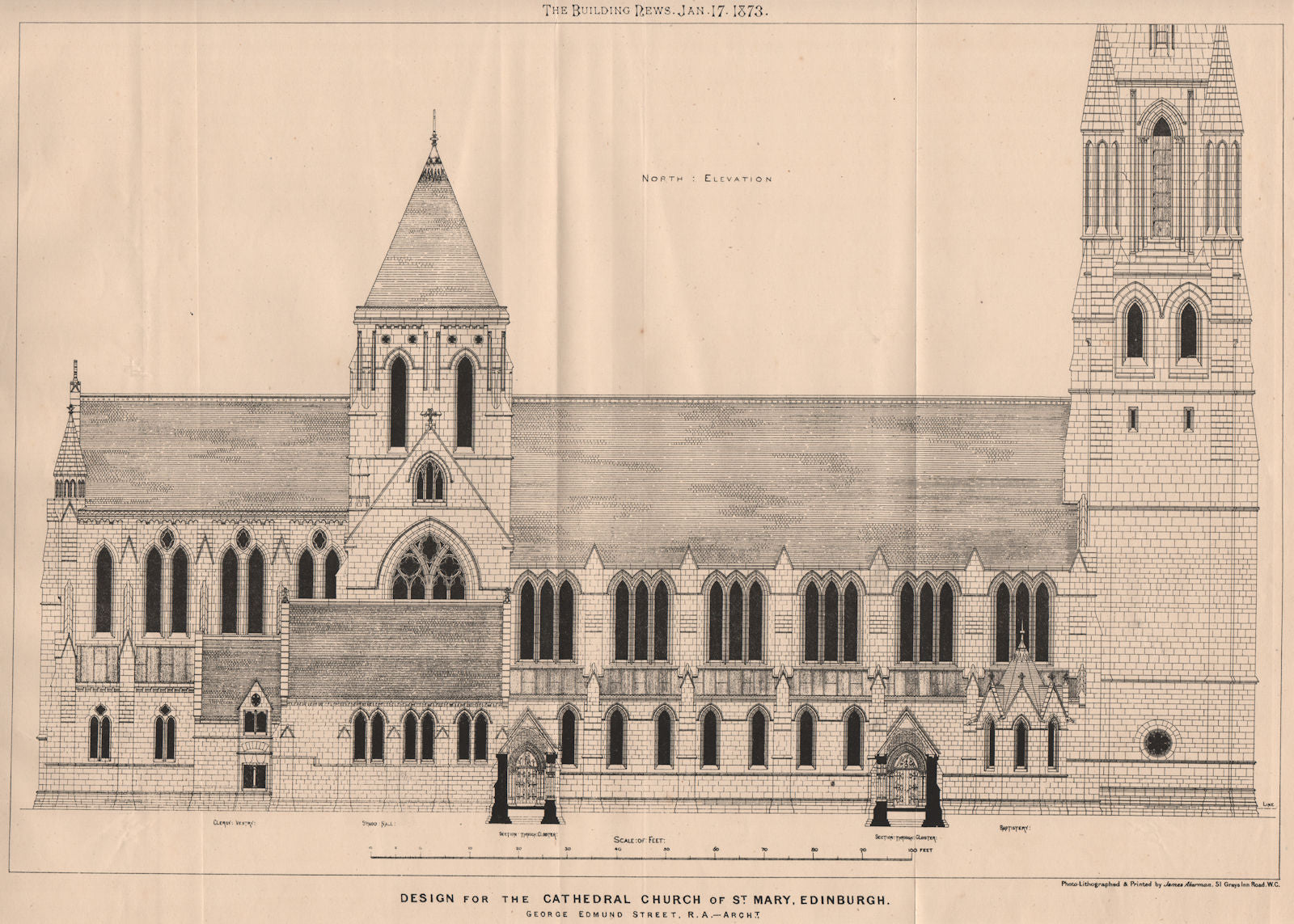Cathedral Church of St. Mary, Edinburgh, George Edmund Street; Archt. 1873